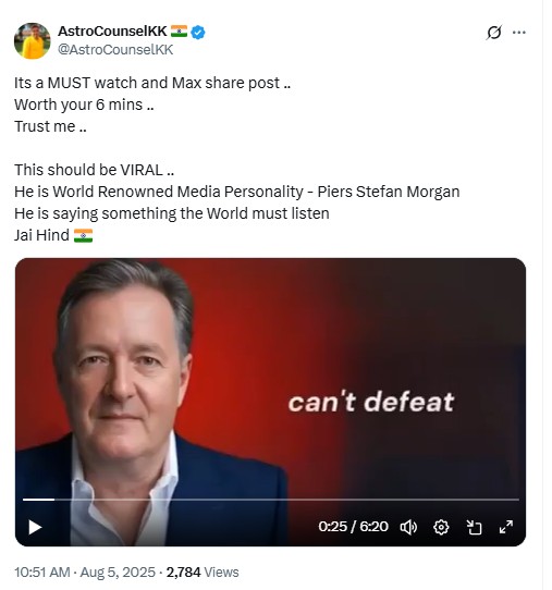 Did Piers Morgan Say ‘West Cannot Defeat India’? Here’s What We Found About Viral Audio