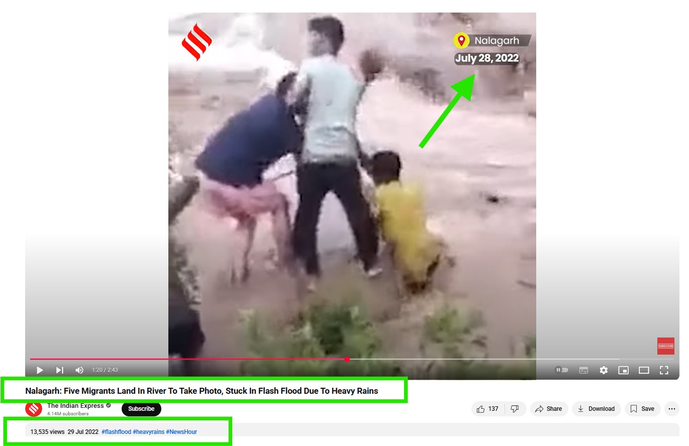 Uttarkashi Cloudburst: Old Video of Men Being Rescued From Flooded River In Himachal Falsely Shared as Dharali
