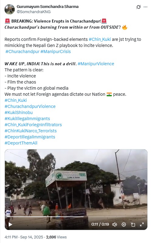 Manipur: Old Video Shared As Recent Violence In Churachandpur