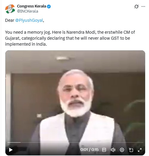 Viral Video of PM Modi Saying ‘GST Will Never Succeed’ Is Clipped Misleadingly