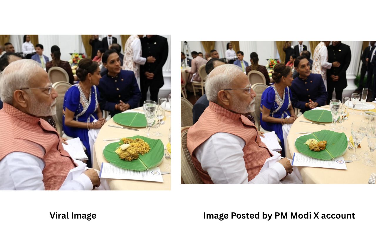 पंतप्रधान मोदींना प्लेटमध्ये बिर्याणी वाढली होती? व्हायरल फोटोमागील सत्य जाणून घ्या