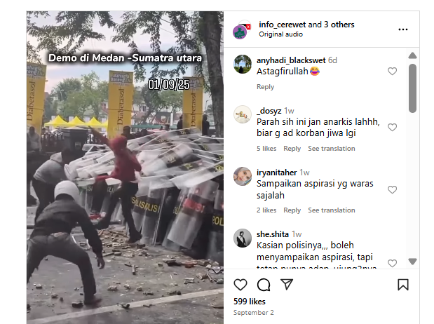 ਨੇਪਾਲ ਵਿੱਚ ਹੋ ਰਹੇ ਵਿਰੋਧ ਪ੍ਰਦਰਸ਼ਨ ਦੀ ਹੈ ਇਹ ਵੀਡੀਓ? ਇਹ ਵੀਡੀਓ ਇੰਡੋਨੇਸ਼ੀਆ ਦੀ ਹੈ