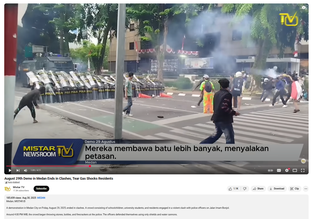 ਨੇਪਾਲ ਵਿੱਚ ਹੋ ਰਹੇ ਵਿਰੋਧ ਪ੍ਰਦਰਸ਼ਨ ਦੀ ਹੈ ਇਹ ਵੀਡੀਓ? ਇਹ ਵੀਡੀਓ ਇੰਡੋਨੇਸ਼ੀਆ ਦੀ ਹੈ