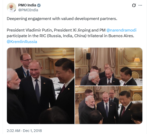 मोदी, जिनपिंग आणि पुतिन यांच्या भेटीचा हा फोटो अलिकडचा नाही तर ७ वर्षे जुना आहे