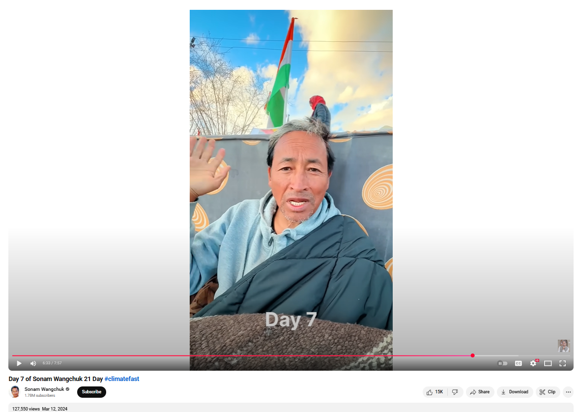 ਸੋਨਮ ਵਾਂਗਚੁਕ ਨੇ ਕਿਹਾ ਕਿ ਜੇਕਰ ਚੀਨ ਲੱਦਾਖ ਰਾਹੀਂ ਭਾਰਤ 'ਤੇ ਹਮਲਾ ਕਰਦਾ ਹੈ ਤਾਂ ਅਸੀਂ ਨਹੀਂ ਰੋਕਾਂਗੇ?