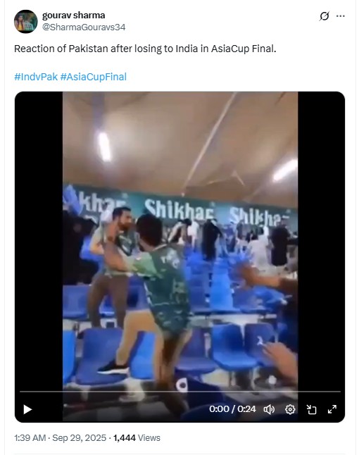 2025 Asia Cup: Unrelated Video Shared As Pakistan Fans’ Reaction After Loss To India In Final