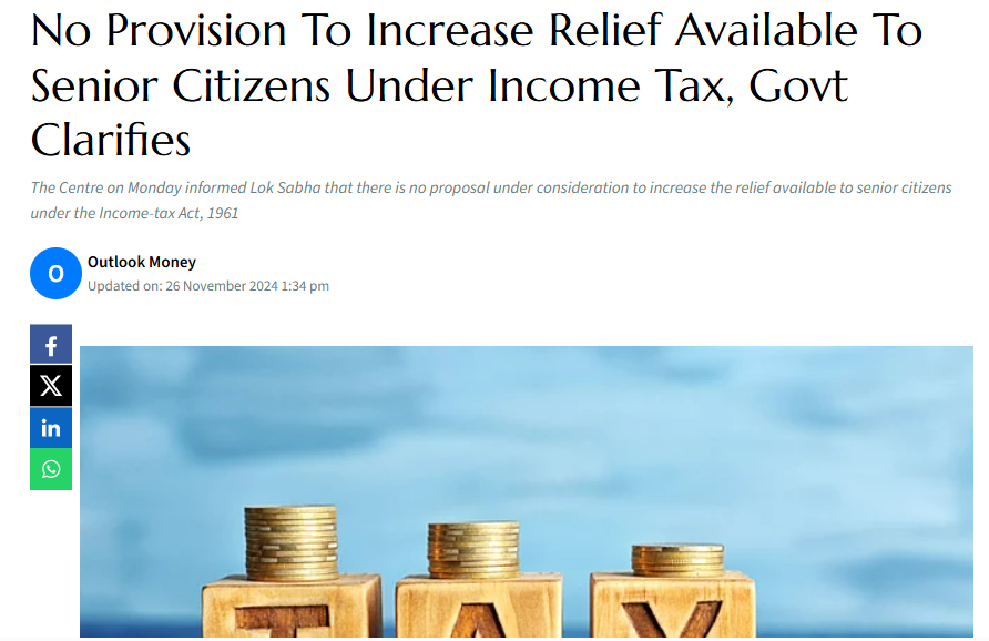 ७५ वर्षांवरील ज्येष्ठ नागरिकांना केंद्राने आयकर भरण्यापासून सूट दिली? व्हायरल 'मोठ्या घोषणे'मागील सत्य हे आहे