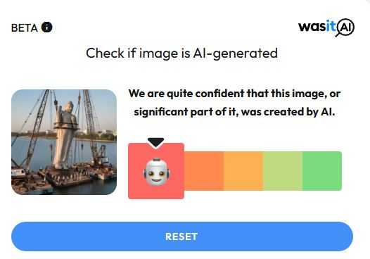 ಹೈದ್ರಾಬಾದ್ ನ ಹುಸೇರ್ ಸಾಗರ್ ಸರೋವರದಲ್ಲಿ 1992ರಲ್ಲಿ ಬುದ್ಧ ಪ್ರತಿಮೆ ಪ್ರತಿಷ್ಠಾಪನೆಯ ದೃಶ್ಯ ಎಂದ ವೀಡಿಯೋ ಎಐ ಸೃಷ್ಟಿ