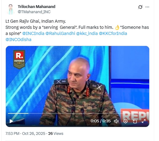 Viral Video Of Lt Gen Rajiv Ghai Warning Against Influence Of ‘Saffron Politics’ In Indian Army Is Deepfake
