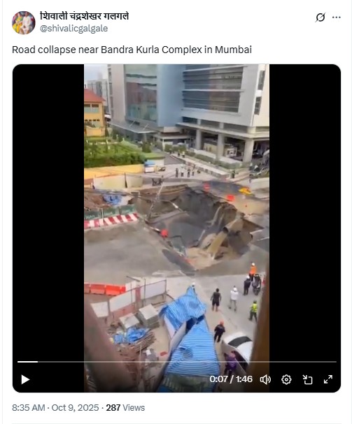 Video Claiming To Show Road Collapse in Mumbai Actually From Bangkok