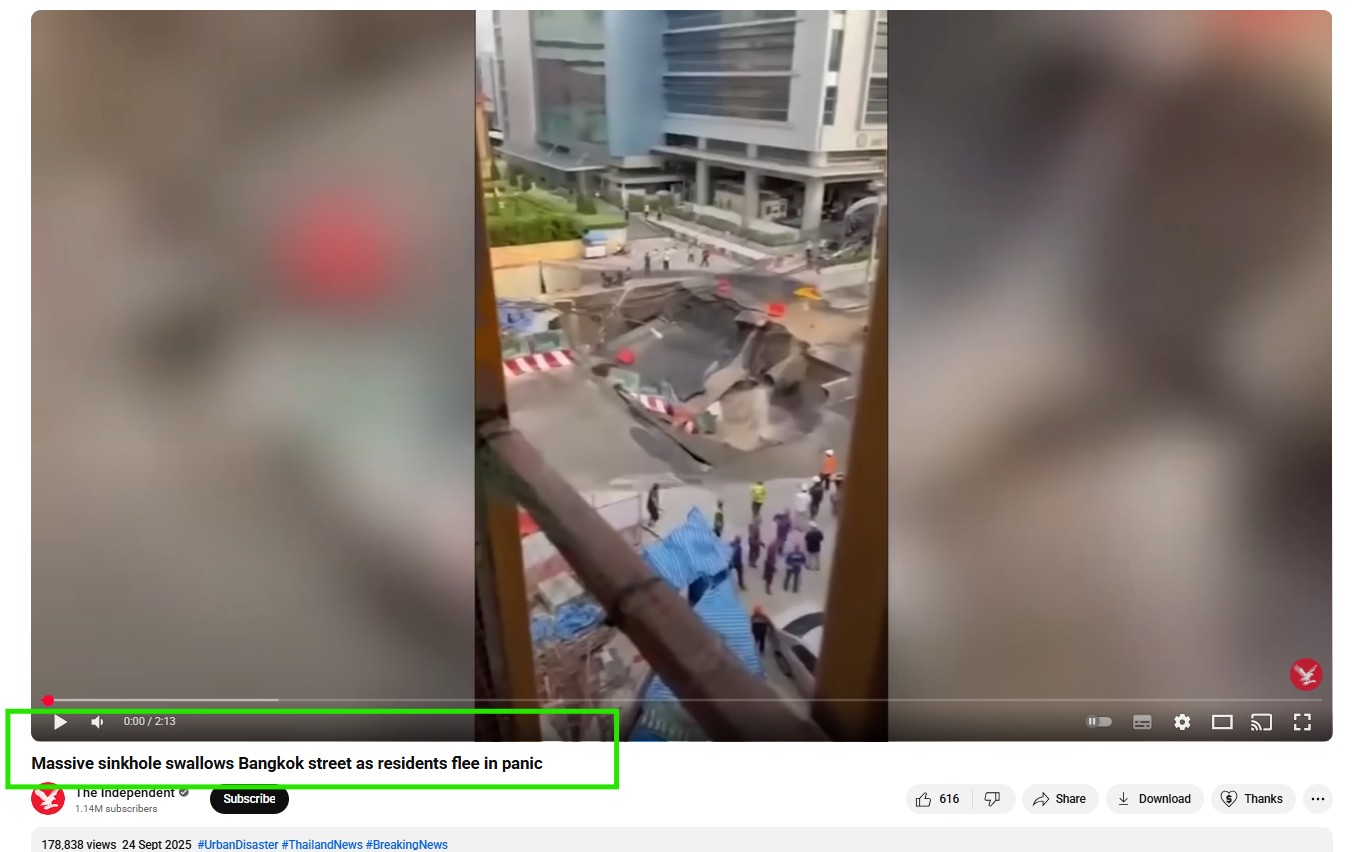 Video Claiming To Show Road Collapse in Mumbai Actually From Bangkok
