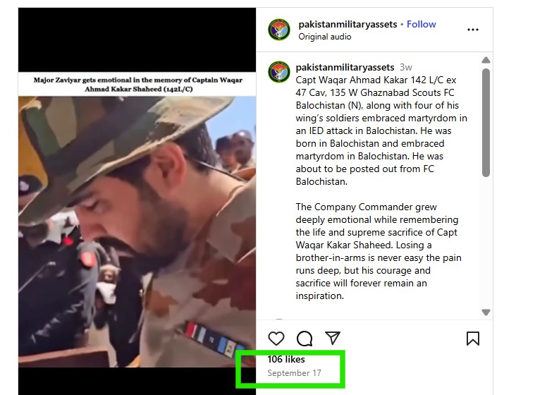 Old Video Of Pakistani Army Officer Crying Linked To Recent Conflict With Afghanistan