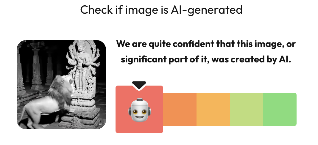 ਸ਼ੇਰ ਨੇ ਮਾਤਾ ਰਾਣੀ ਦੀ ਮੂਰਤੀ ਦੇ ਗਲੇ ਵਿੱਚ ਹਾਰ ਪਾ ਦਿੱਤਾ?