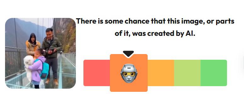 ਬੱਚੀ ਗਲਾਸ ਦੇ ਪੁੱਲ ਤੋਂ ਨੀਚੇ ਗਿਰ ਗਈ? ਵੀਡੀਓ AI ਜਨਰੇਟਡ ਹੈ