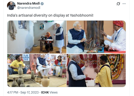 ಕೃತಕ ಗುಡಿಸಲಿನಲ್ಲಿ ಬಡ ಮಹಿಳೆಯನ್ನು ಭೇಟಿ ಮಾಡಿದಂತೆ ನಟಿಸುತ್ತಿರುವ ಪ್ರಧಾನಿ ನರೇಂದ್ರ ಮೋದಿ? ವೈರಲ್ ಫೋಟೋ ಹಿಂದಿನ ಸತ್ಯವೇನು?