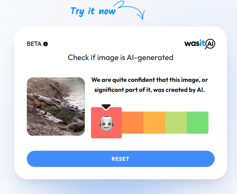 मगरीवर हल्ला करणाऱ्या माकडाचा व्हायरल व्हिडिओ AI ने तयार केलेला आहे