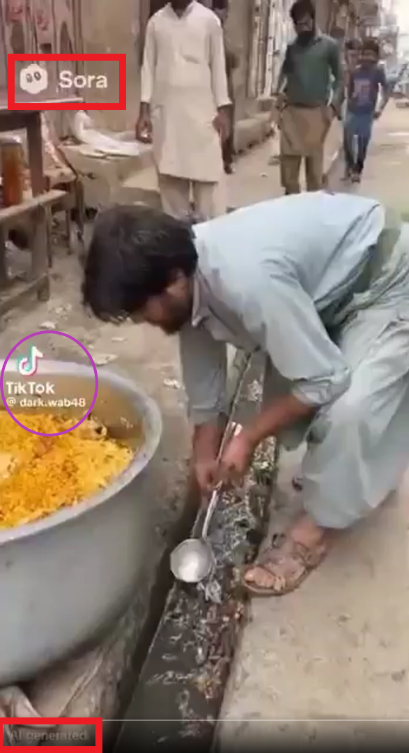 இஸ்லாமியர் ஒருவர் பிரியாணியில் சாக்கடை நீரை கலந்ததாக பரவும் வீடியோ.