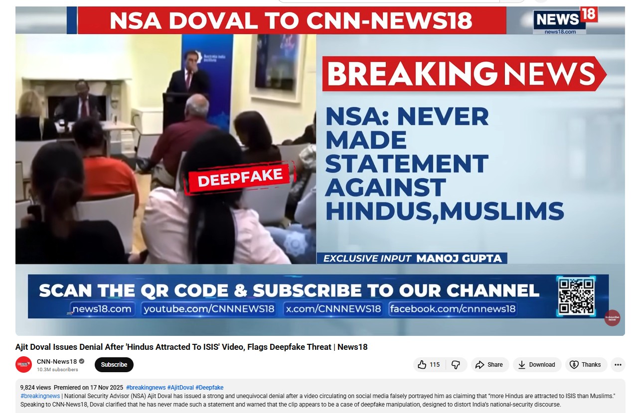 Here’s The Truth Behind News18 Report On Alleged ‘More Hindus Attracted To ISIS’ Remark By Ajit Doval