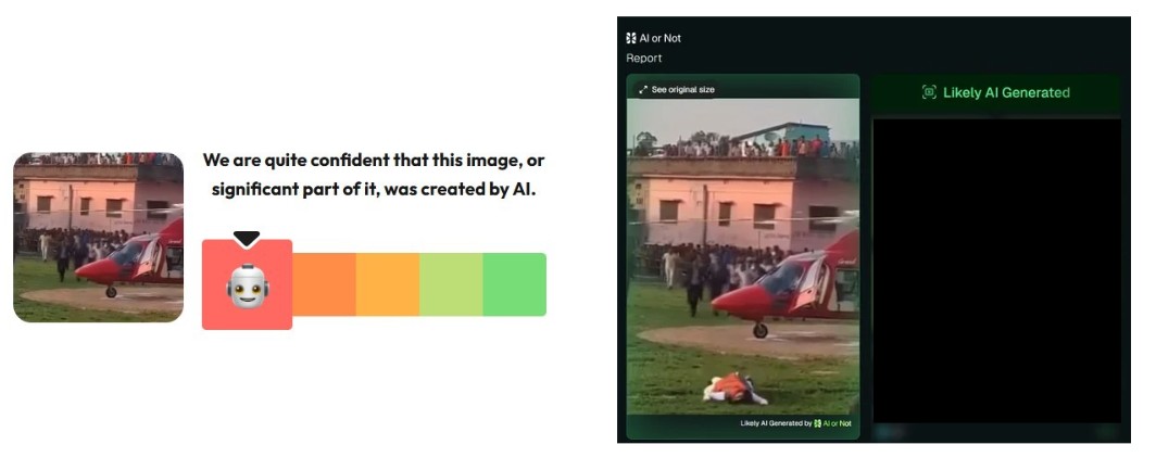  Viral Video Showing Samrat Choudhary Falling While Getting Off Helicopter Is AI Generated 
