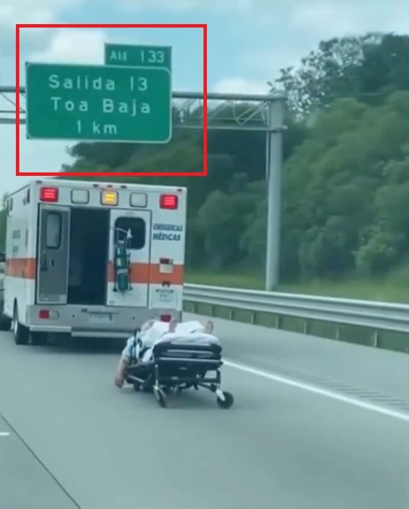 ತಮಿಳುನಾಡು ಹೆದ್ದಾರಿಯಲ್ಲಿ ಆಂಬ್ಯುಲೆನ್ಸ್‌ನಿಂದ  ಸ್ಟ್ರೆಚರ್ ನೊಂದಿಗೆ ಹೊರಬಿದ್ದ ರೋಗಿ?