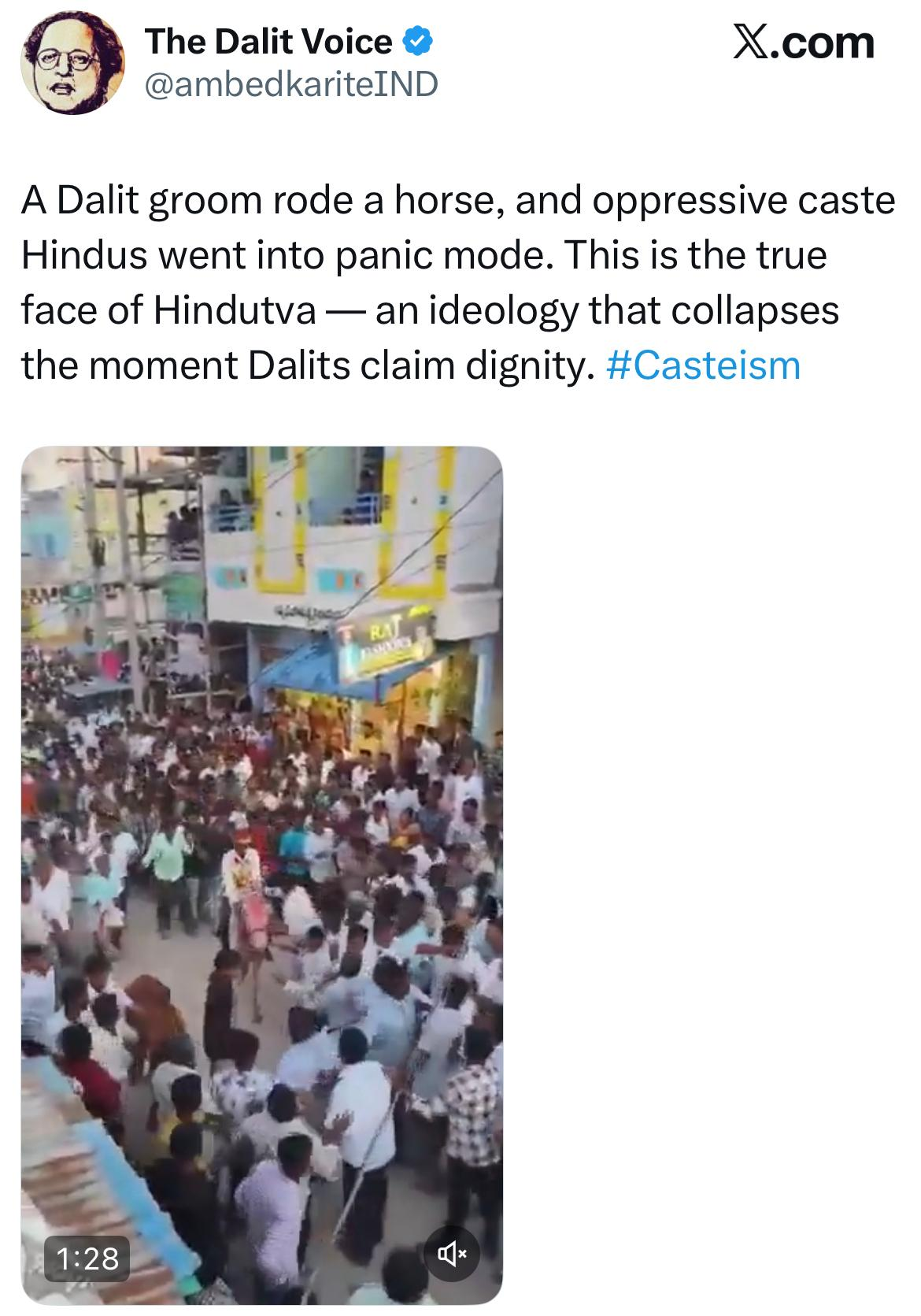 ದಲಿತ ವರನನ್ನು ಕುದುರೆಯಿಂದ ಇಳಿಸುವ ವೀಡಿಯೋ ಎಂದು ಆಂಧ್ರಪ್ರದೇಶದ ಕುದುರೆ ರೇಸ್ ವೀಡಿಯೋ ವೈರಲ್