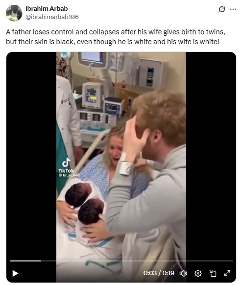 Viral Video Of White Couple Having Dark-Skinned Twins Is Not Real