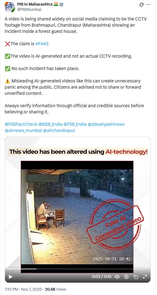 Screengrab from X post by PIB Maharashtra
