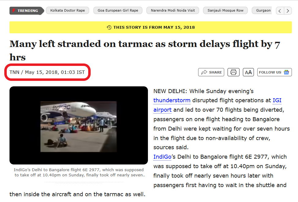இண்டிகோ விமானங்கள் ரத்தானதால் விமான நிலைய ரன்வேயில் பயணிகள் காத்திருப்பதாக பரவும் படம்.