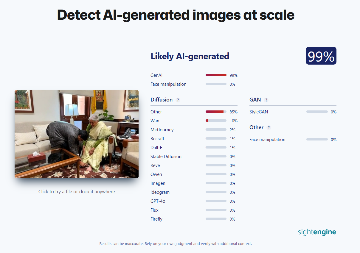 அமைச்சர் நேருவின் மகன் நிர்மலா சீதாராமனின் காலில் விழுந்தார்.