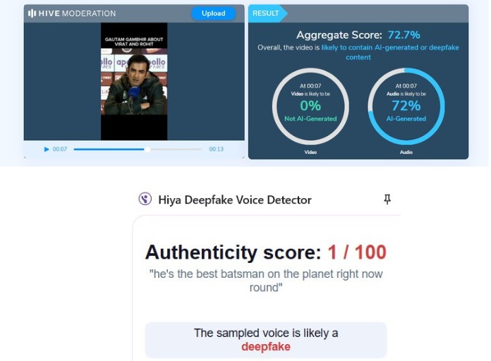Video Showing Gautam Gambhir Confirming Virat Kohli, Rohit Sharma For 2027 World Cup Is Doctored