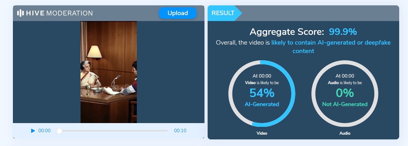 Viral Video Showing Indira Gandhi Remaining Silent On Question About Emergency Is AI-Generated