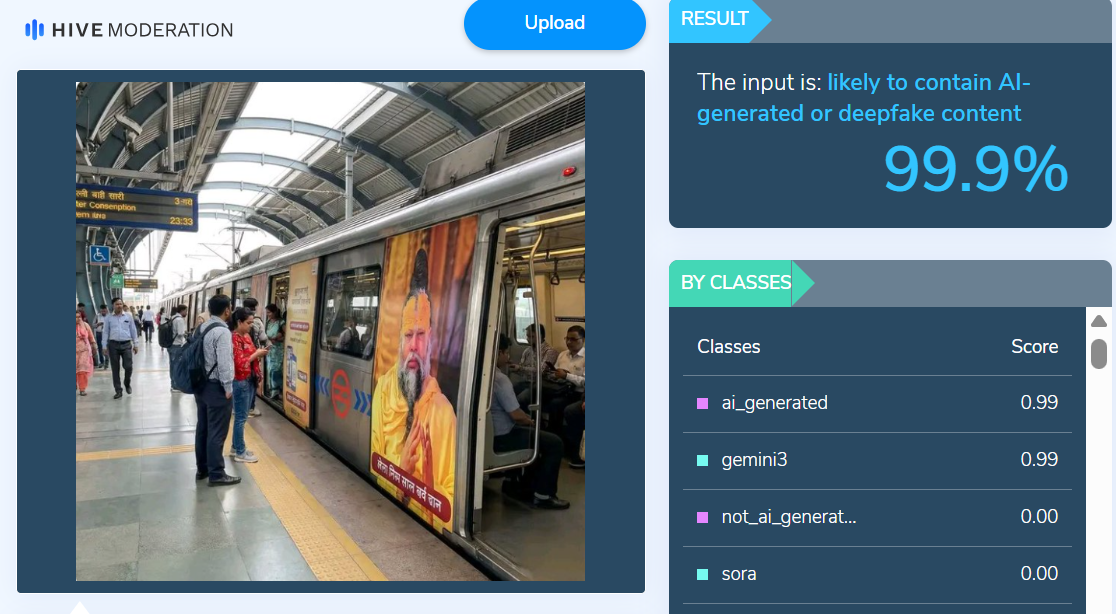 ਪ੍ਰੇਮਾਨੰਦ ਮਹਾਰਾਜ ਦਾ ਟ੍ਰੇਨ 'ਤੇ ਪੋਸਟਰ? ਤਸਵੀਰ AI ਜਨਰੇਟਡ ਹੈ 