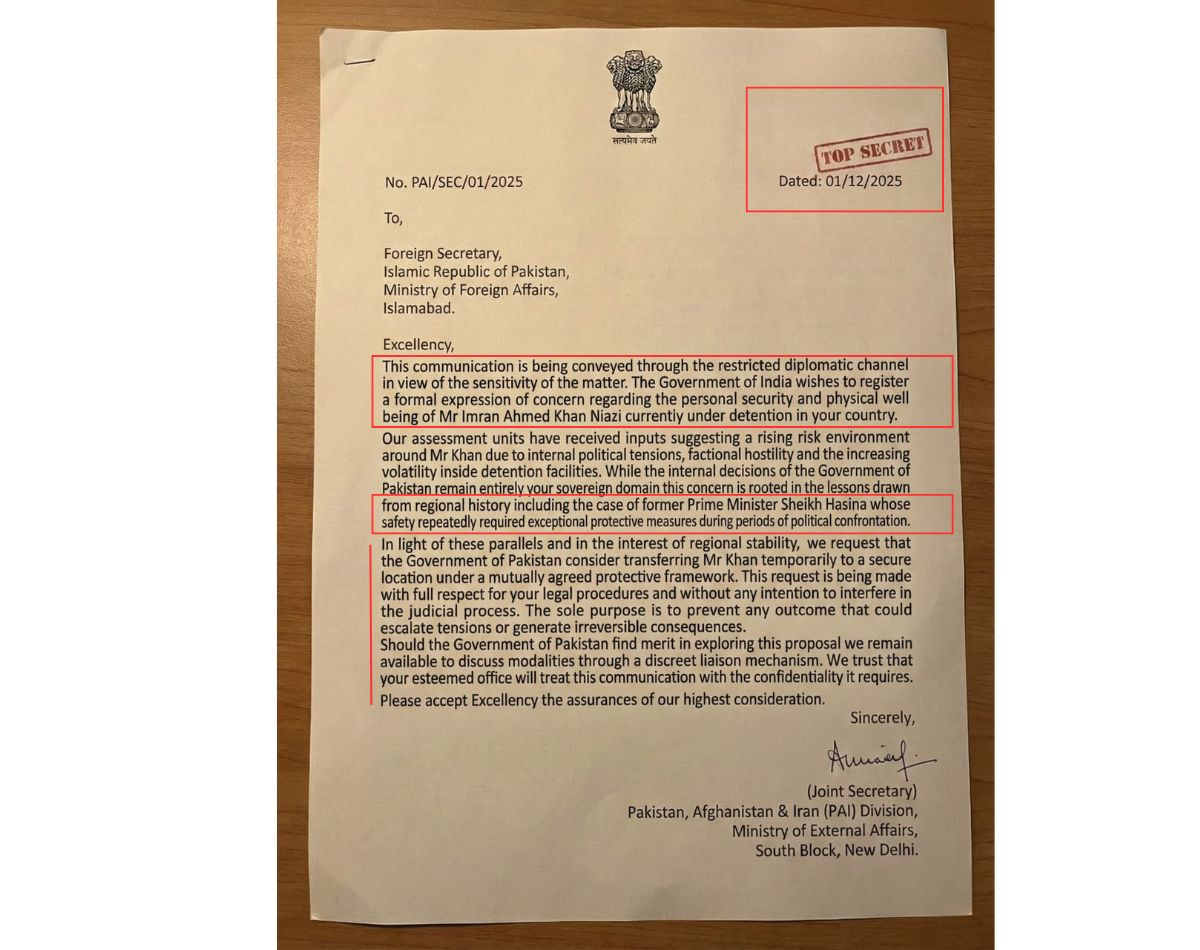 ಇಮ್ರಾನ್ ಖಾನ್ ಹಸ್ತಾಂತರಿಸುವಂತೆ ಭಾರತ ಪಾಕಿಸ್ತಾನಕ್ಕೆ ವಿನಂತಿ? ಇಲ್ಲ ಇದು ನಕಲಿ ಪತ್ರ
