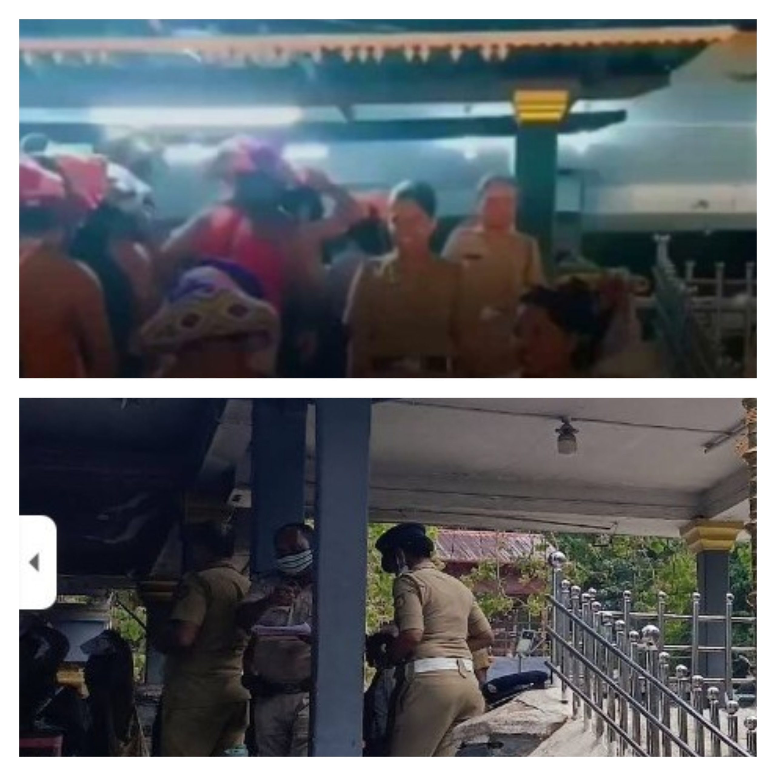 screen shot of viral video (top) and screen shot of Google map video (below)