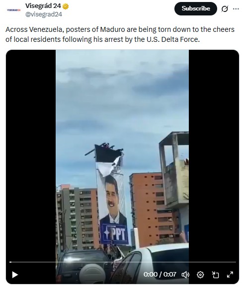 Old Video Of Venezuelan Citizens Tearing Down President Maduro’s Poster Shared As Recent