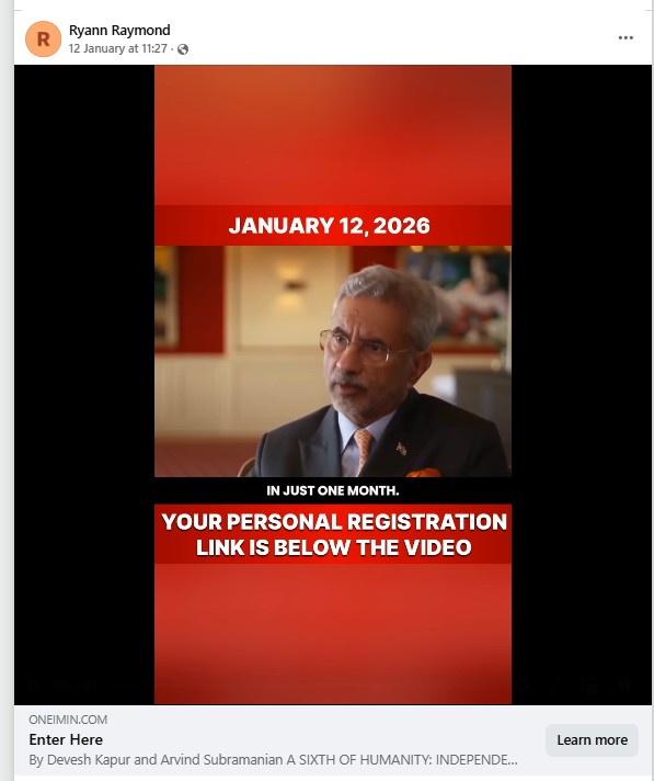 Jaishankar's viral video promoting questionable investment opportunities was a deepfake