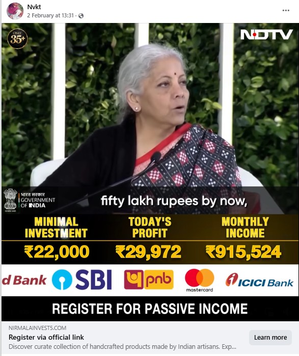 Scam alert: Nirmala Sitharaman is not promoting this AI-powered investment plan, viral video is a deepfake