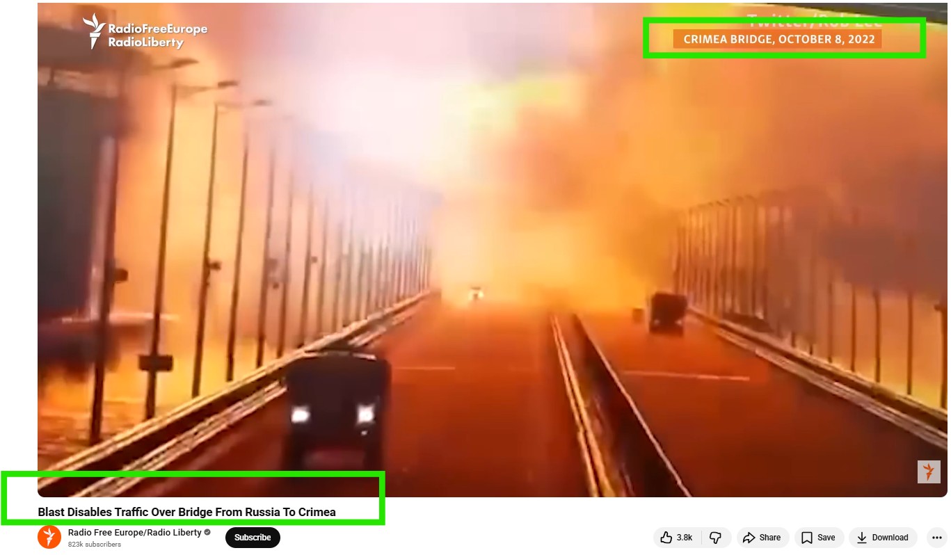 Old Kerch Bridge Explosion Video Falsely Shared As Iranian Missile ...