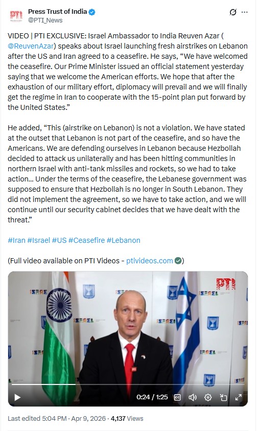 Viral video of Israeli ambassador lashing out at Indian media is doctored
