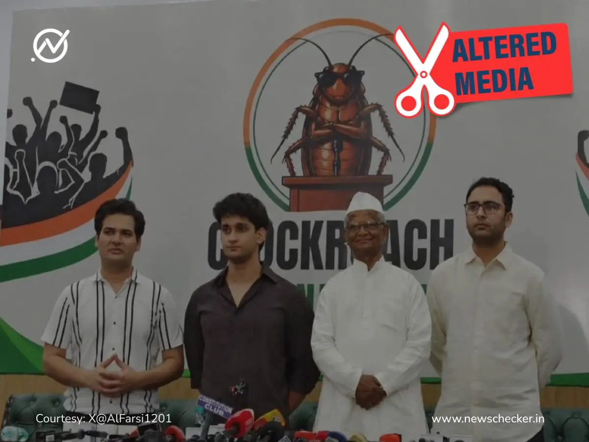 Viral Photograph Showing Anna Hazare at Cockroach Janata Party Press ...