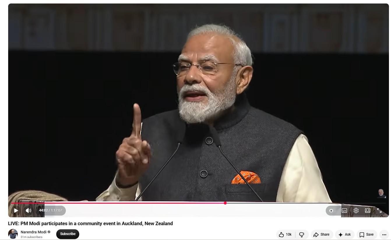 PM Modi did NOT say 'India is the world's second largest beef producer' at an event in New Zealand