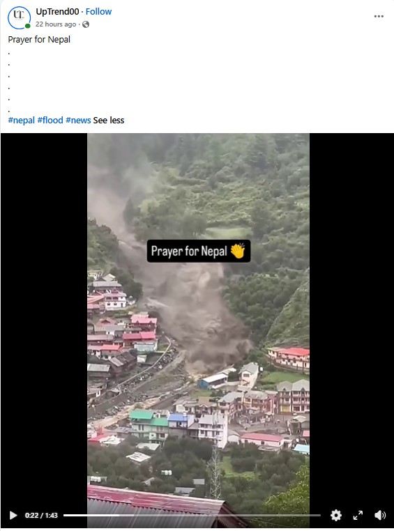 Old Footage From Uttarakhand Linked To Flash Floods In Nepal